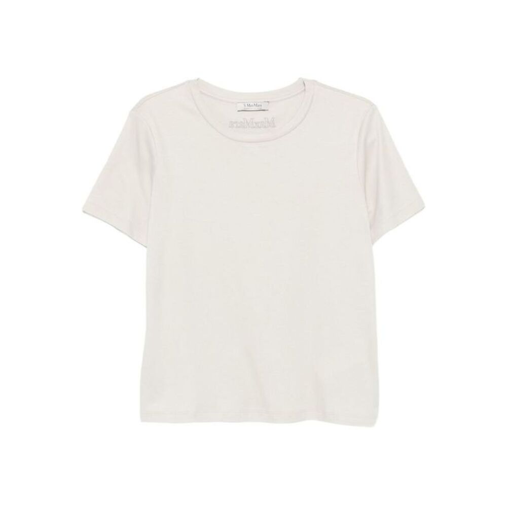 S MAX MARA Women's Silk Blend Knit Top Women GREY T-Shirts & Tops